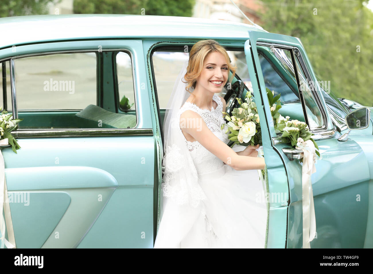 Beautiful young bride in hi-res stock photography and images - Alamy