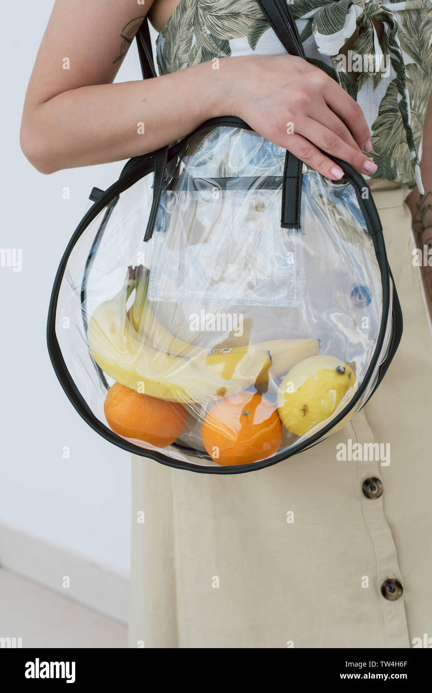 Clear plastic fashion clearance bags