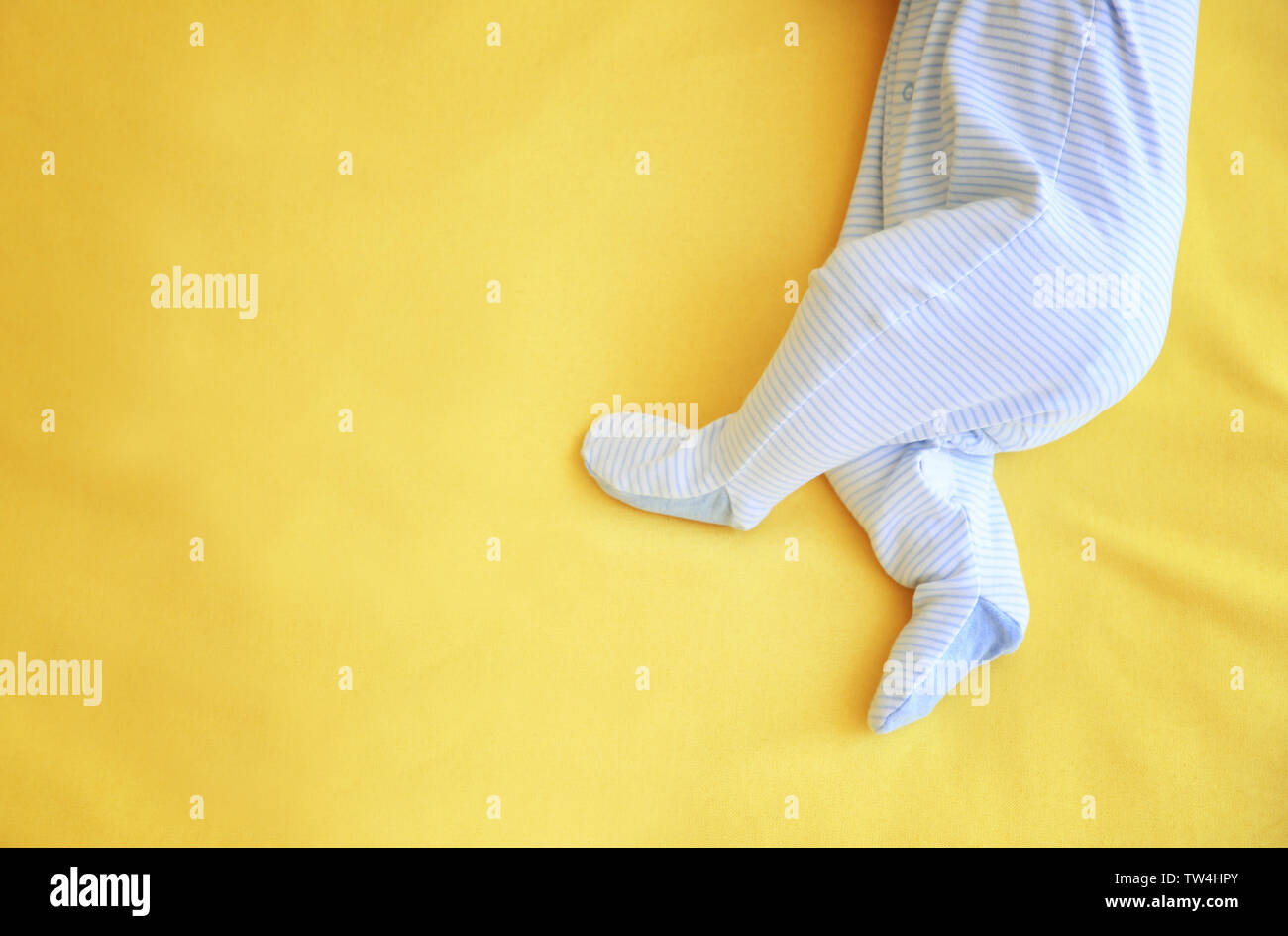 Cute little baby sleeping on bed at home Stock Photo Alamy