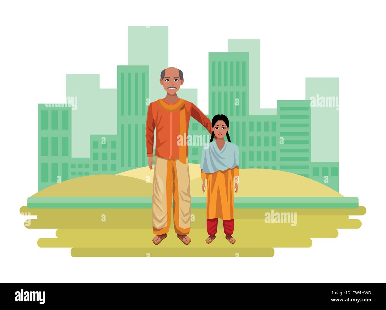 indian family avatar cartoon character Stock Vector Image & Art - Alamy