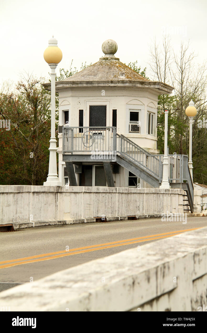 Pocomoke City Drawbridge in Pokomoke City, MD, USA Stock Photo