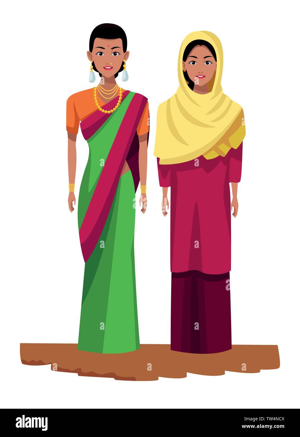 indian women avatar cartoon character Stock Vector Image & Art - Alamy