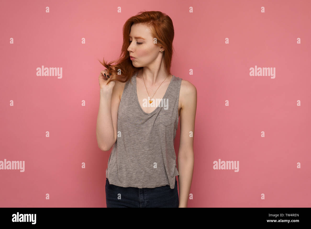 Red Tipped Hair Stock Photos Red Tipped Hair Stock Images Alamy