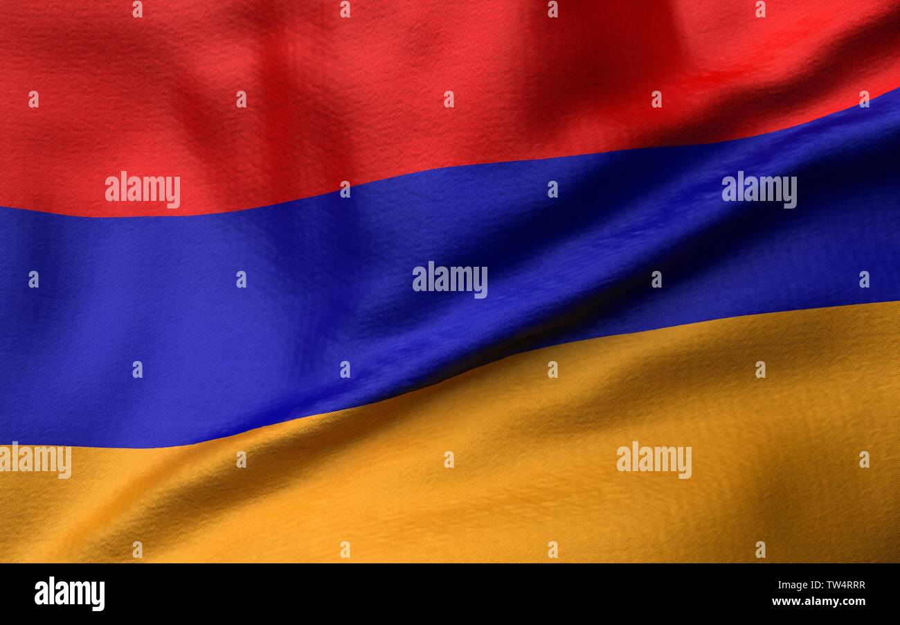 3D Illustration of Armenia Flag Stock Photo
