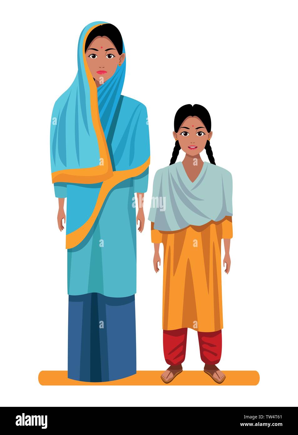 indian family avatar cartoon character Stock Vector Image & Art - Alamy