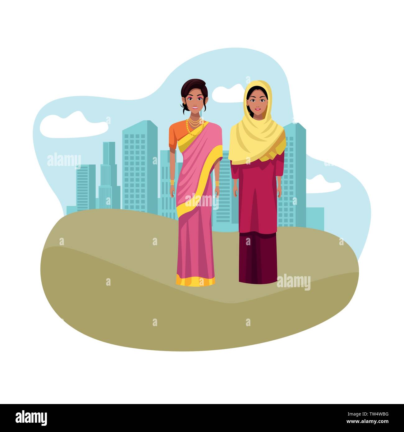 indian women avatar cartoon character Stock Vector Image & Art - Alamy