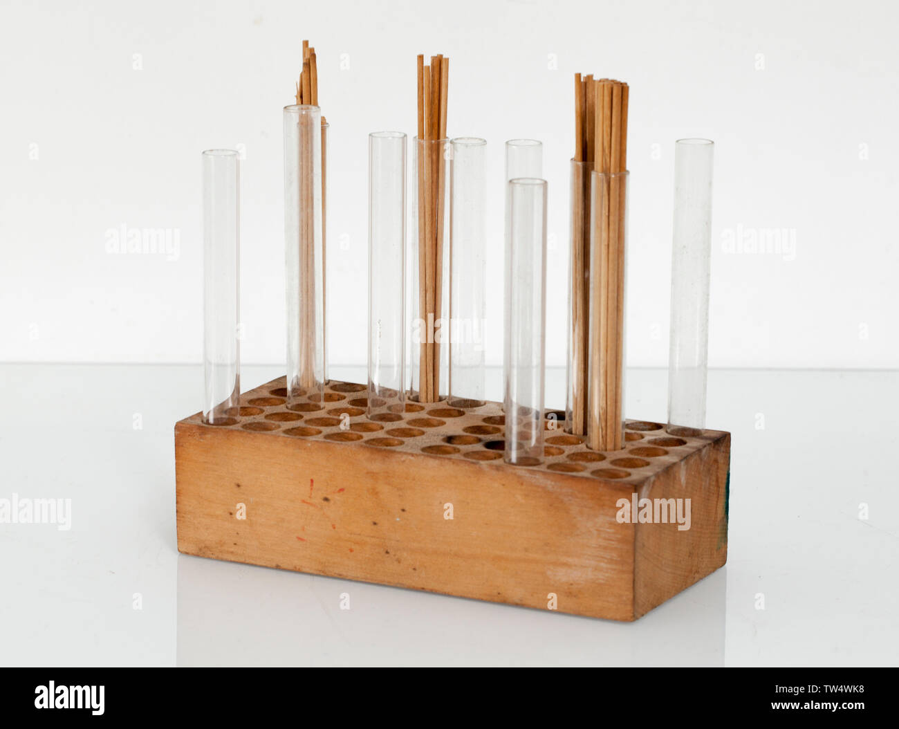 Laboratory Test Tubes in Wooden Block Stock Photo Alamy