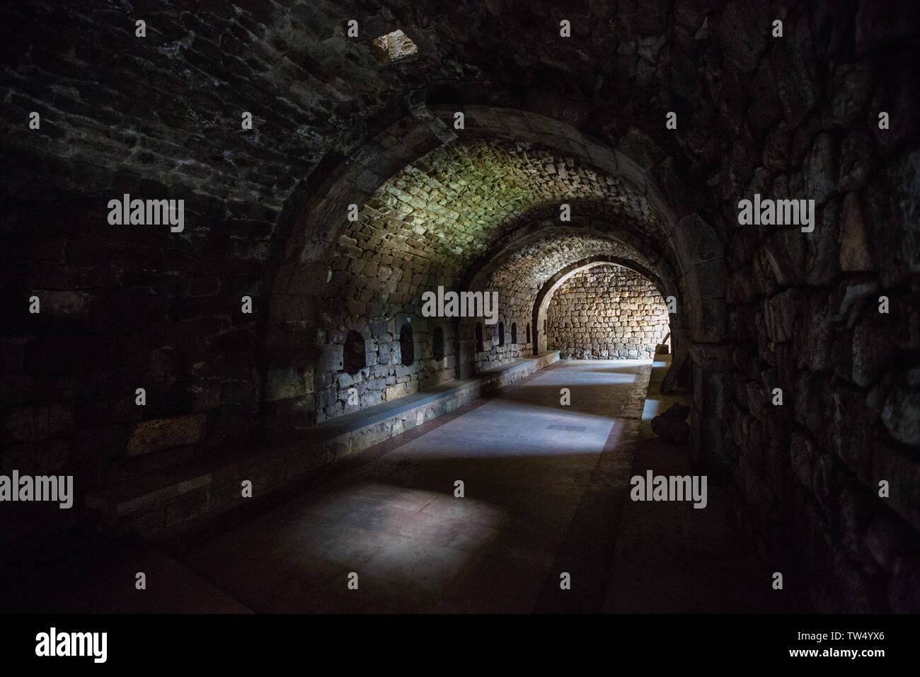 stone passage in armenia made in the form of an arch Stock Photo