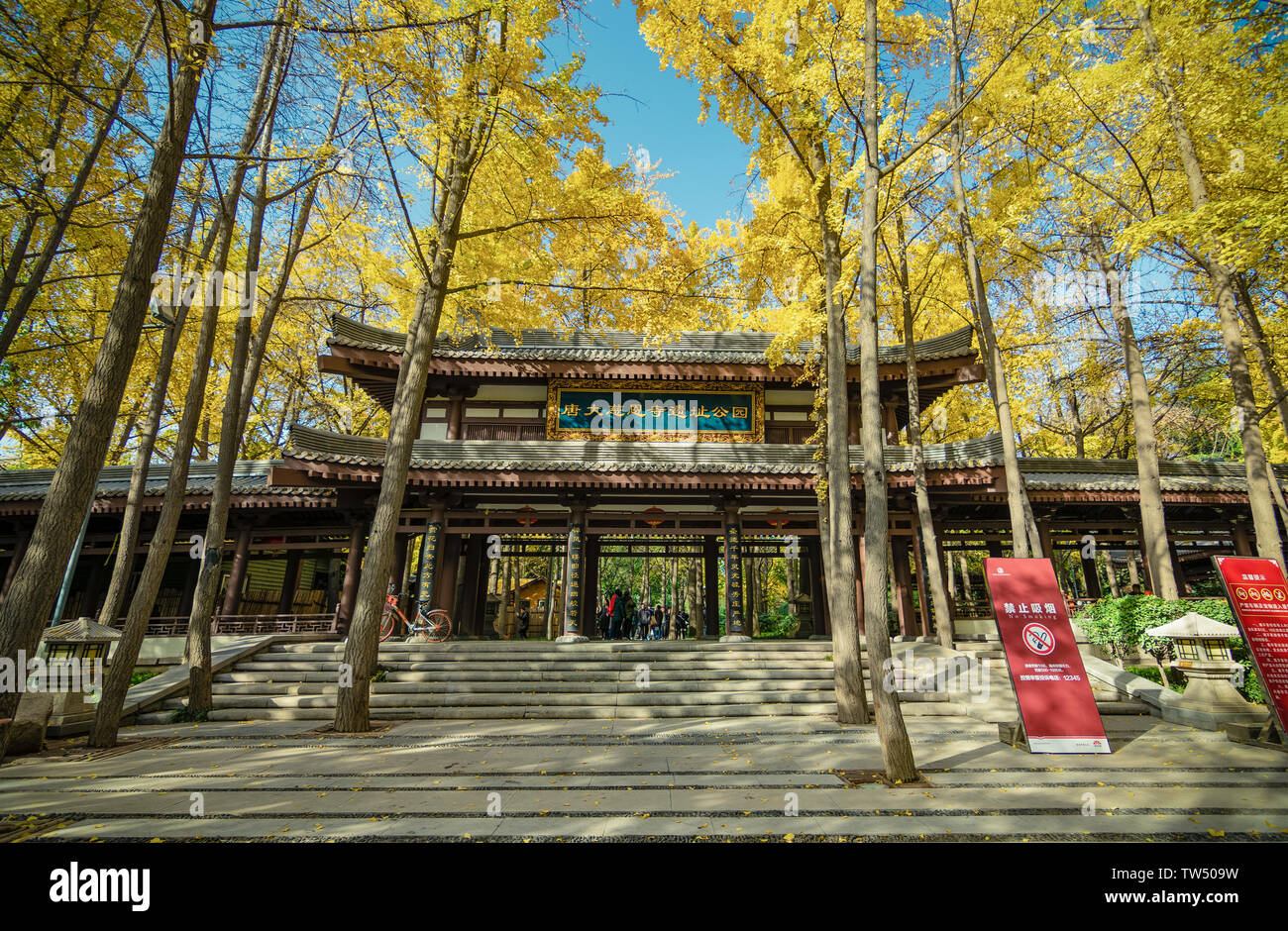 Tang Da Cien Temple Site Park Stock Photo