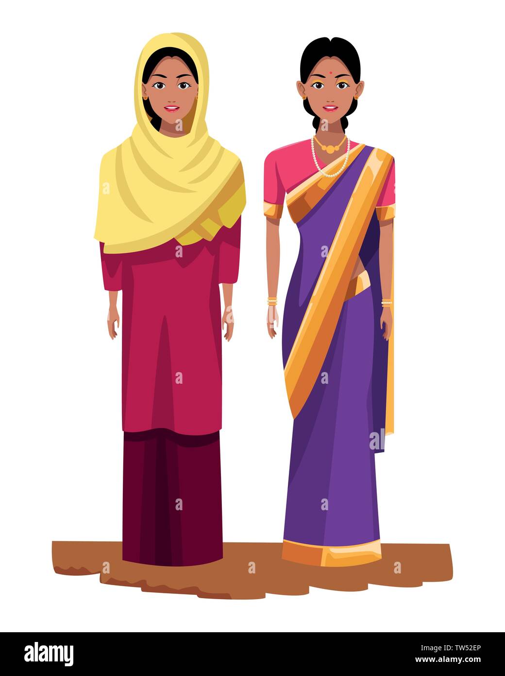 indian women avatar cartoon character Stock Vector Image & Art - Alamy