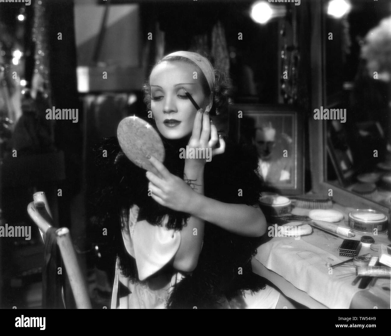 MARLENE DIETRICH in BLONDE VENUS 1932 director Josef von STERNBERG Photo by DON ENGLISH Costumes TRAVIS BANTON Paramount Pictures Stock Photo