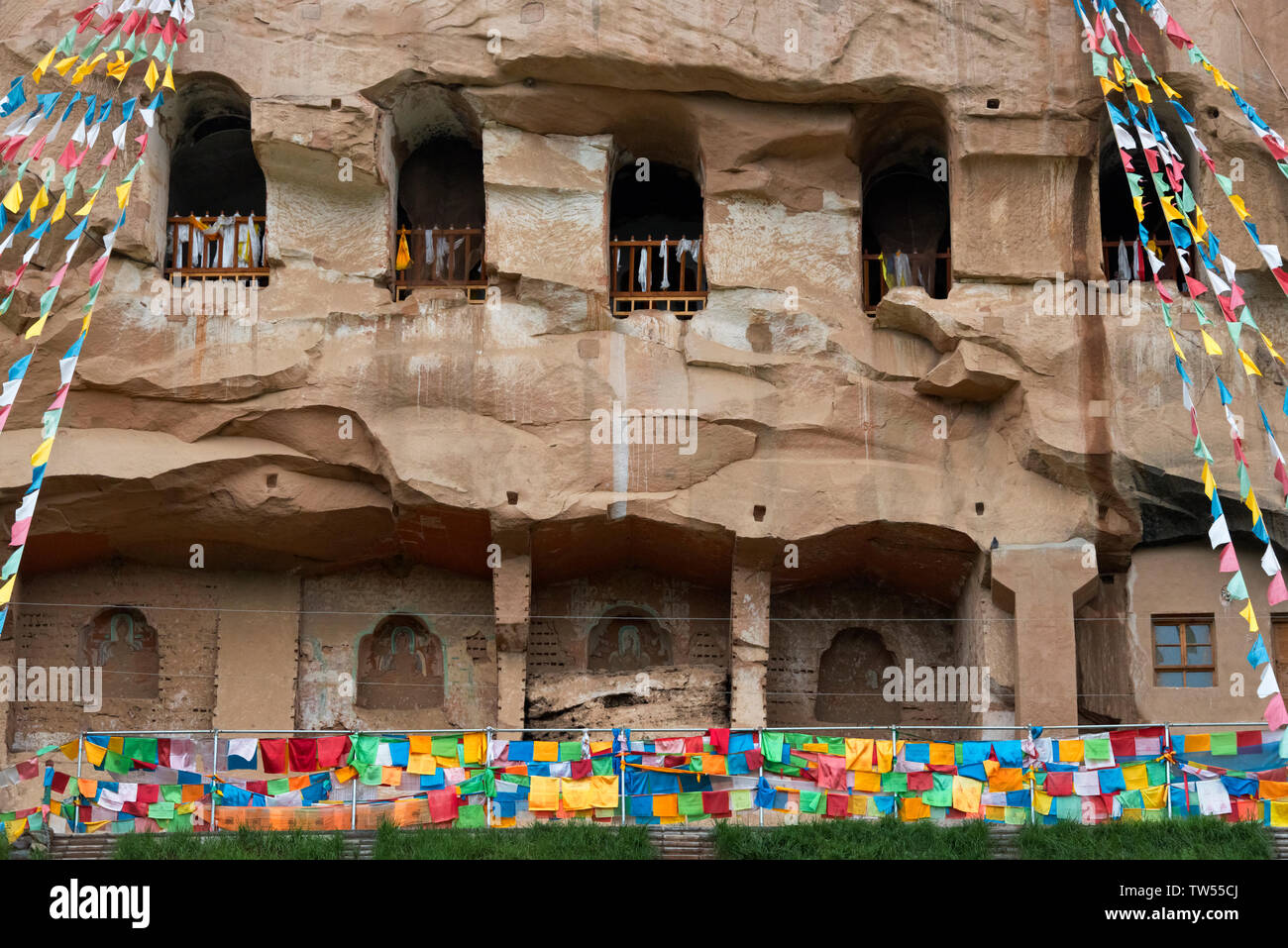 33-Grottoes of Puguang Temple, Mati Temple Scenic Area, Zhangye, Gansu Province, China Stock Photo