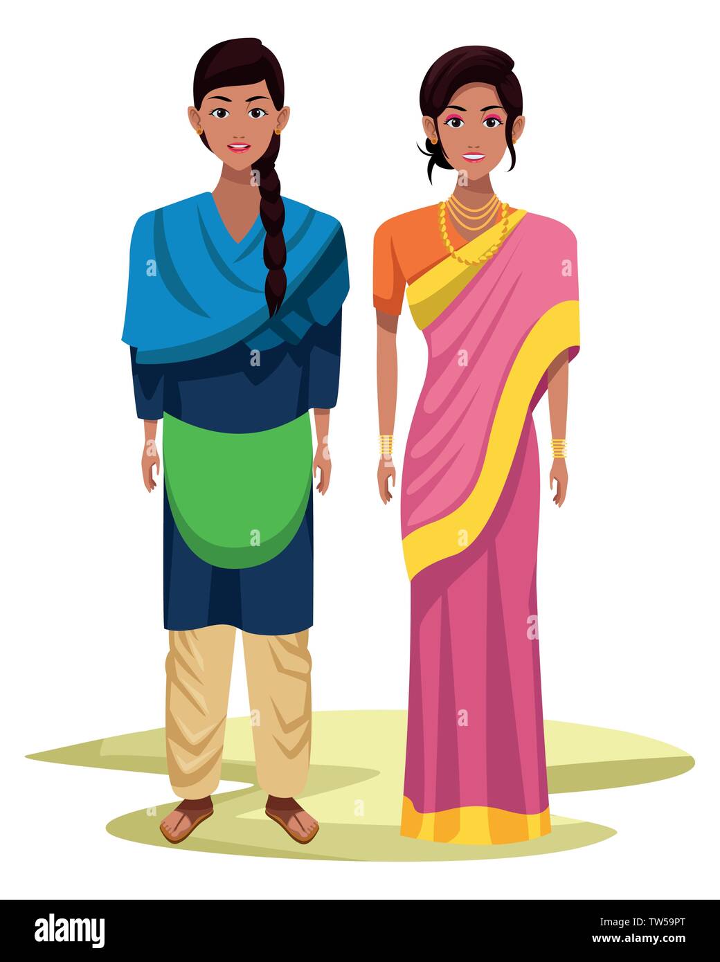 indian women avatar cartoon character Stock Vector Image & Art - Alamy