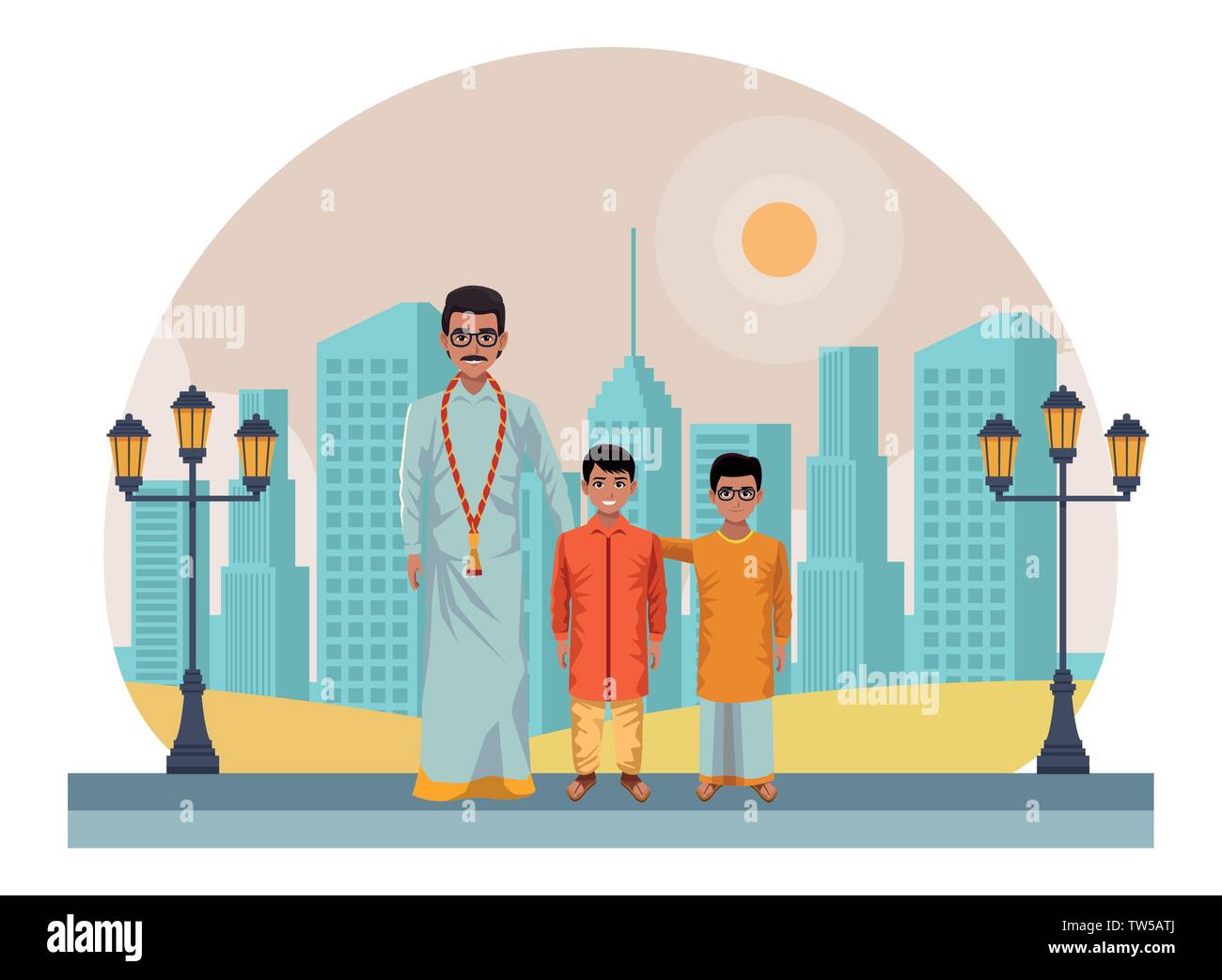 indian family avatar cartoon character Stock Vector Image & Art - Alamy