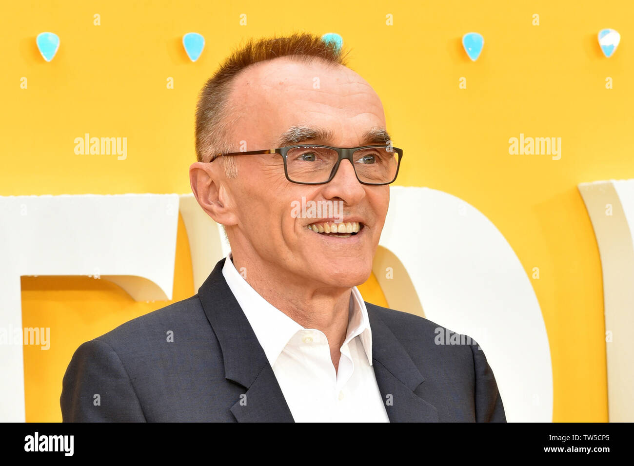 Danny Boyle attends the UK Premiere of 'Yesterday' at the Odeon Luxe in Leicester Square, London, England. Stock Photo
