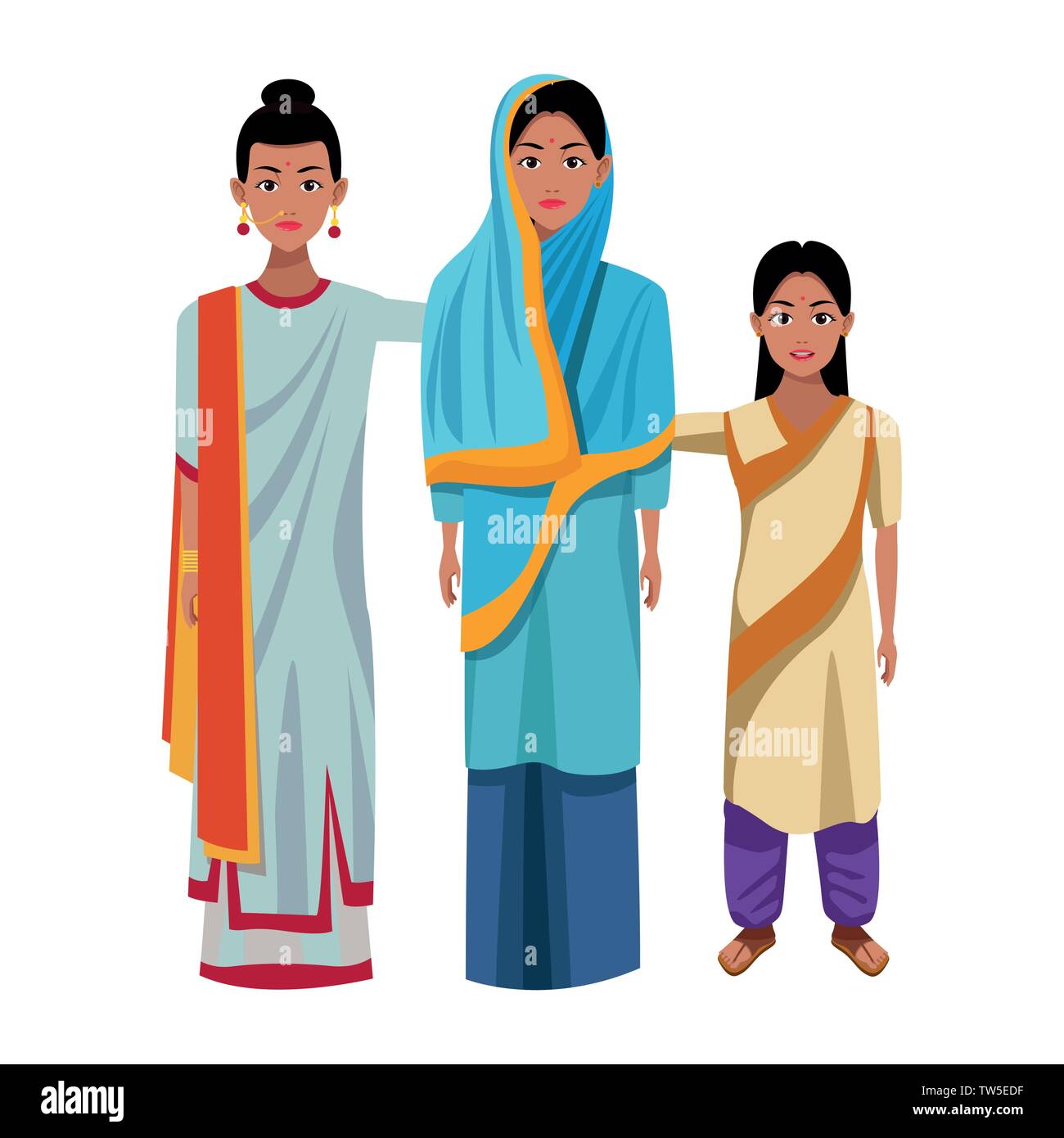 indian family avatar cartoon character Stock Vector Image & Art - Alamy