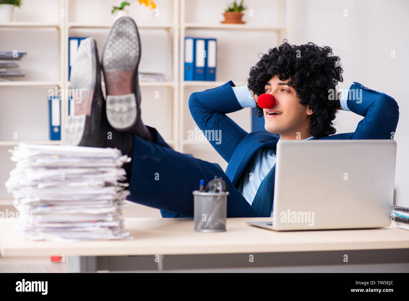 Prank at office hi-res stock photography and images - Alamy