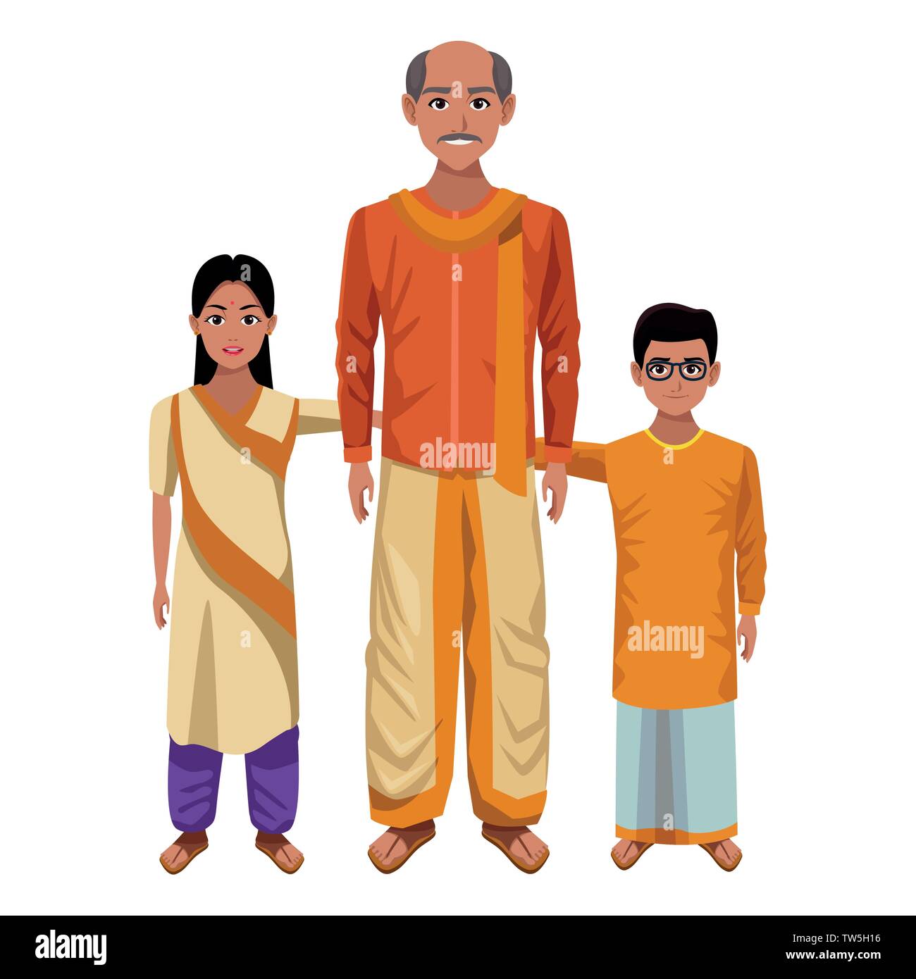 indian family avatar cartoon character Stock Vector Image & Art - Alamy