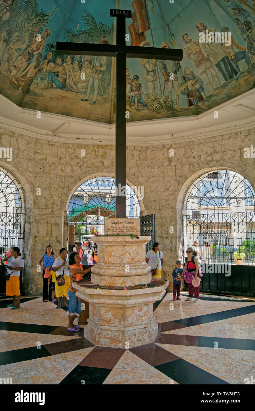 South East Asia,Philippines,Metro Cebu,Magellan's Cross Stock Photo