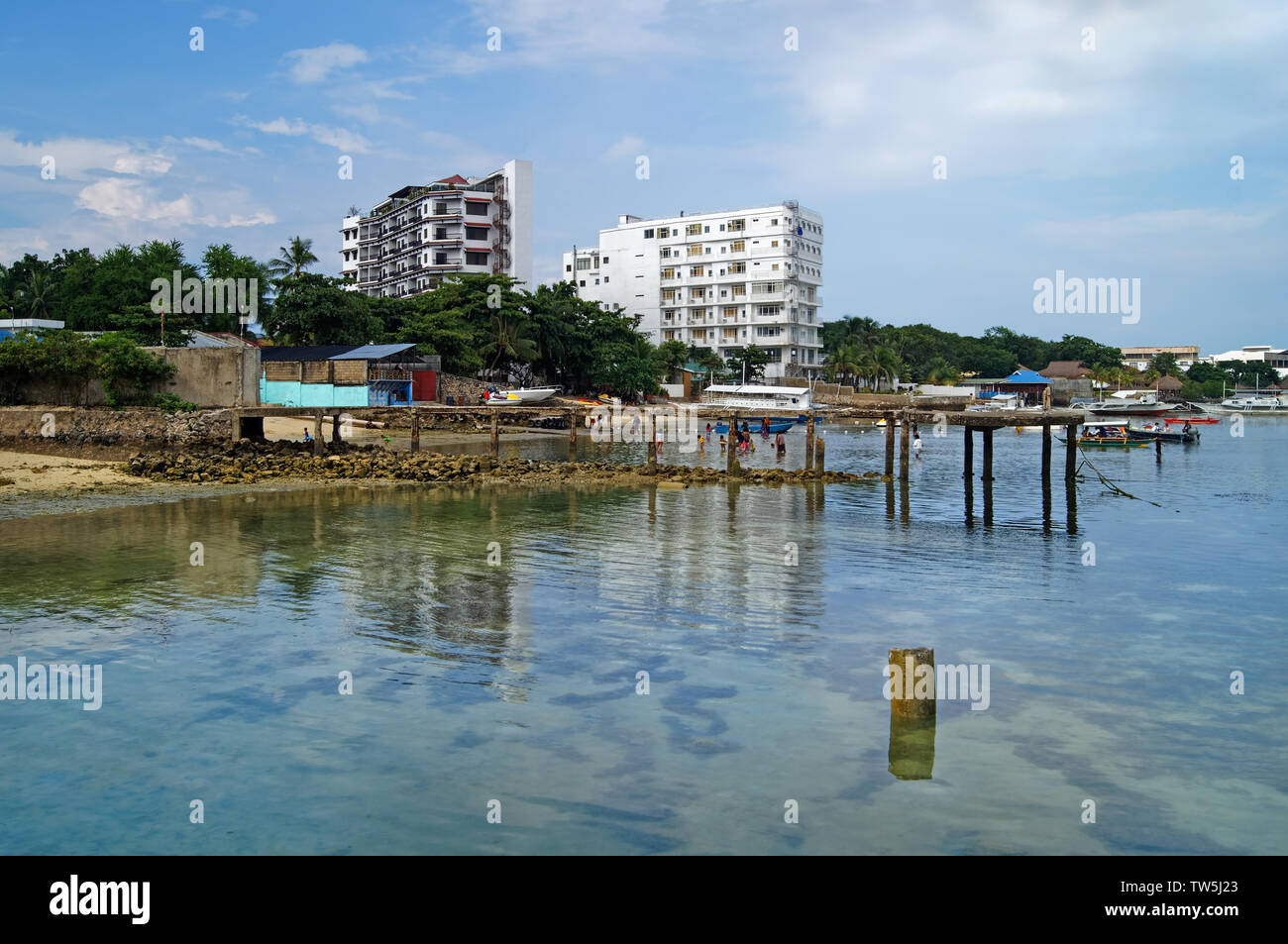 South East Asia,Philippines,Metro Cebu,Mactan Island,Karancho Maribago Beach Resort Stock Photo