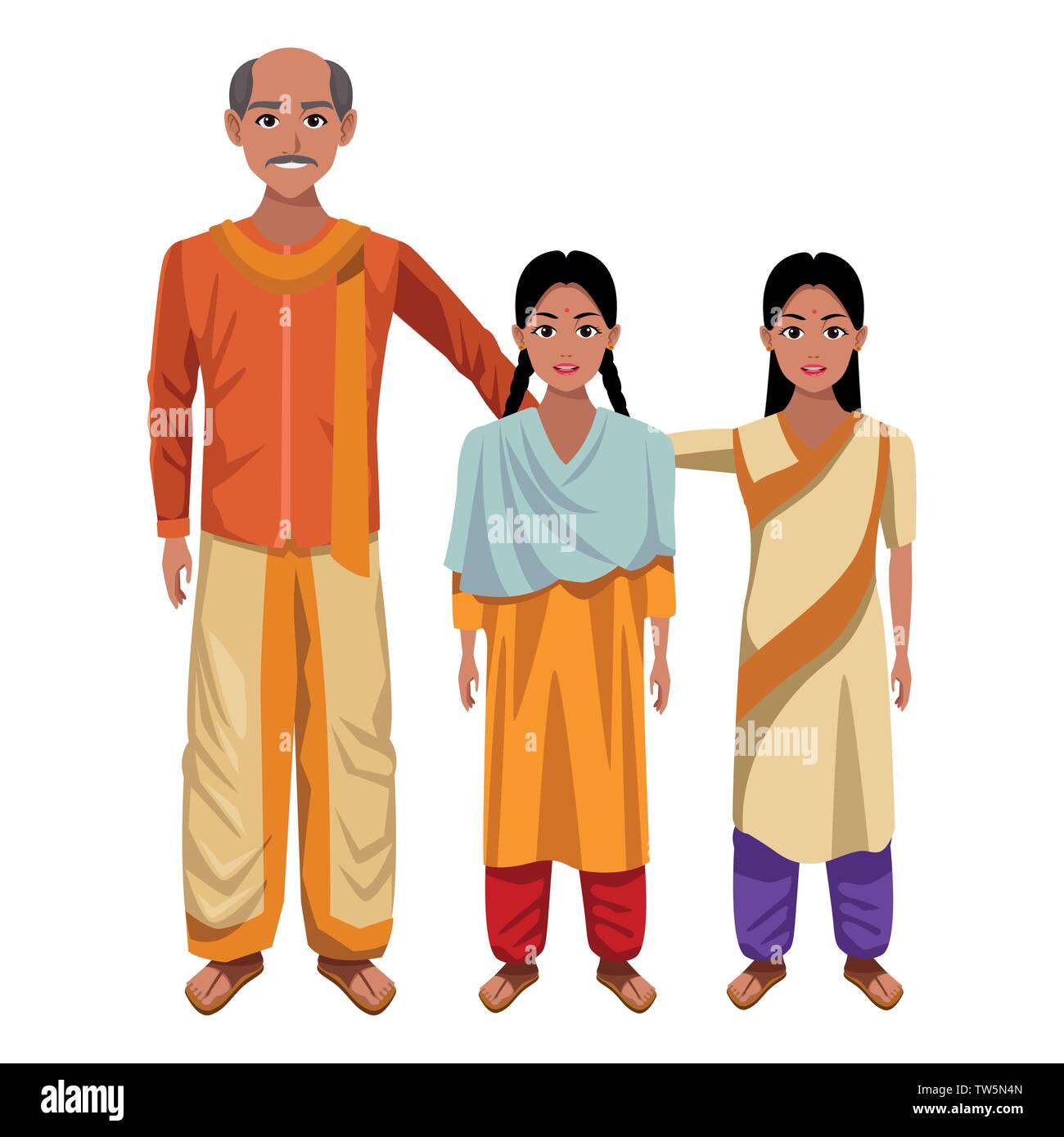 indian family avatar cartoon character Stock Vector Image & Art - Alamy