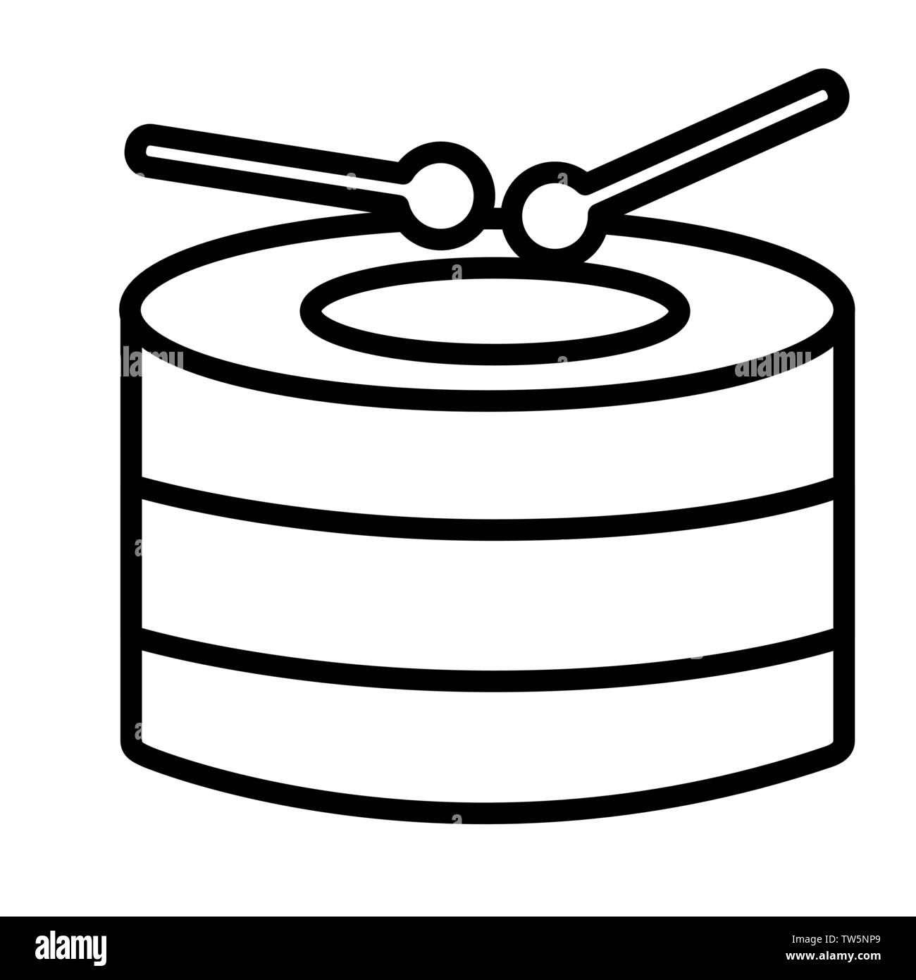 drum and sticks on white background Stock Vector Image & Art - Alamy