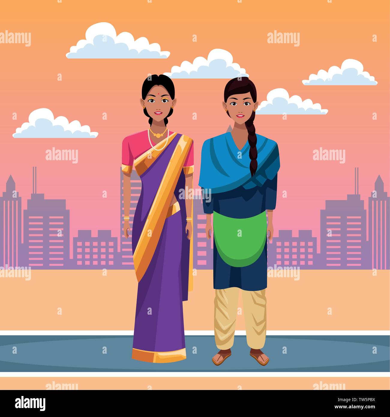 indian women avatar cartoon character Stock Vector Image & Art - Alamy