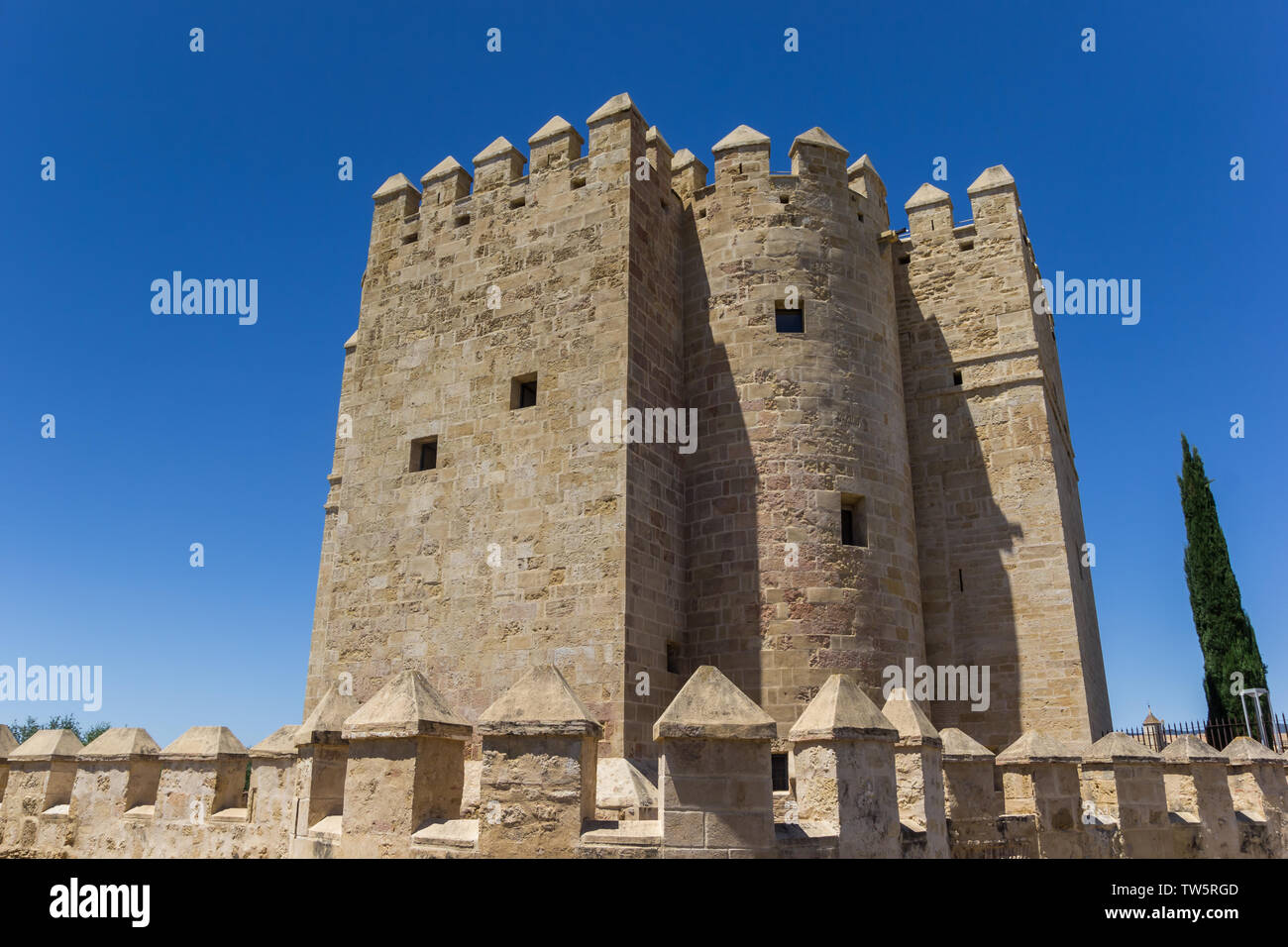 Historic city gate Torre de Calahorra in Cordoba, Spain Stock Photo