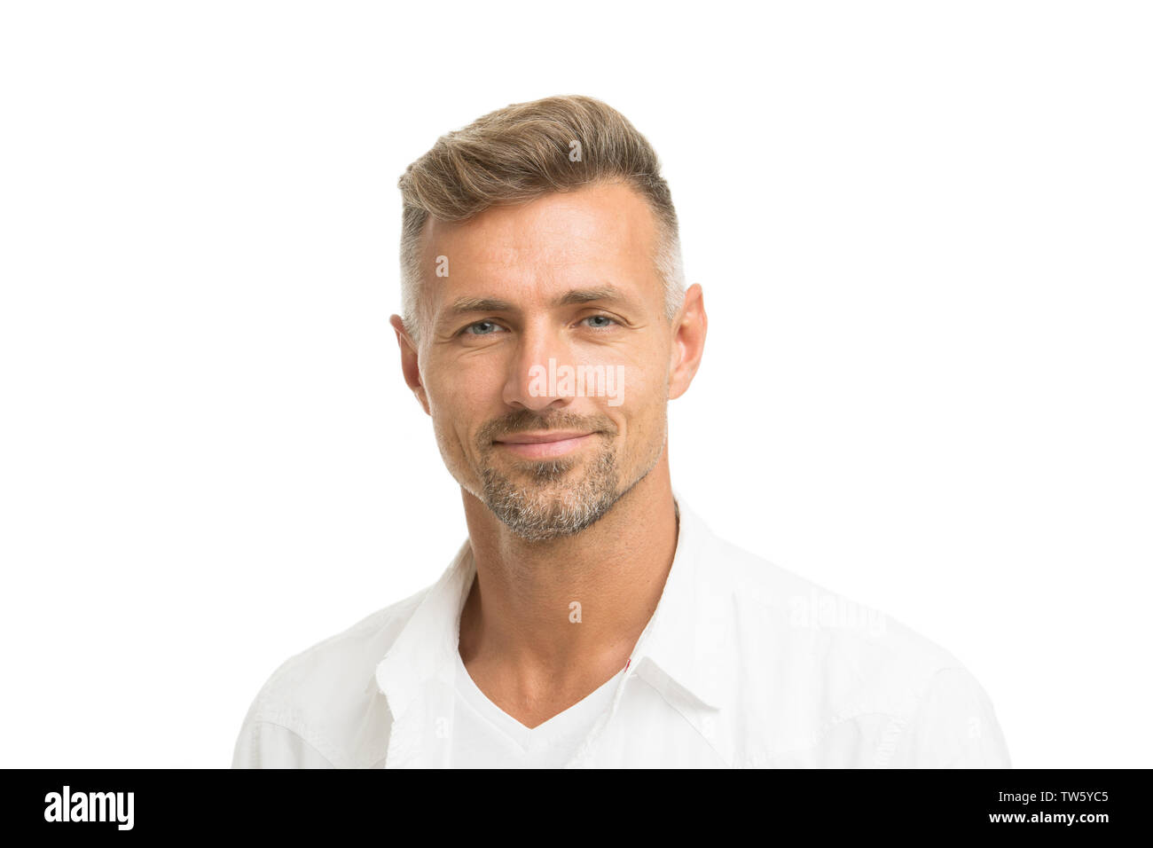 Deal With Gray Roots Man Attractive Well Groomed Facial Hair