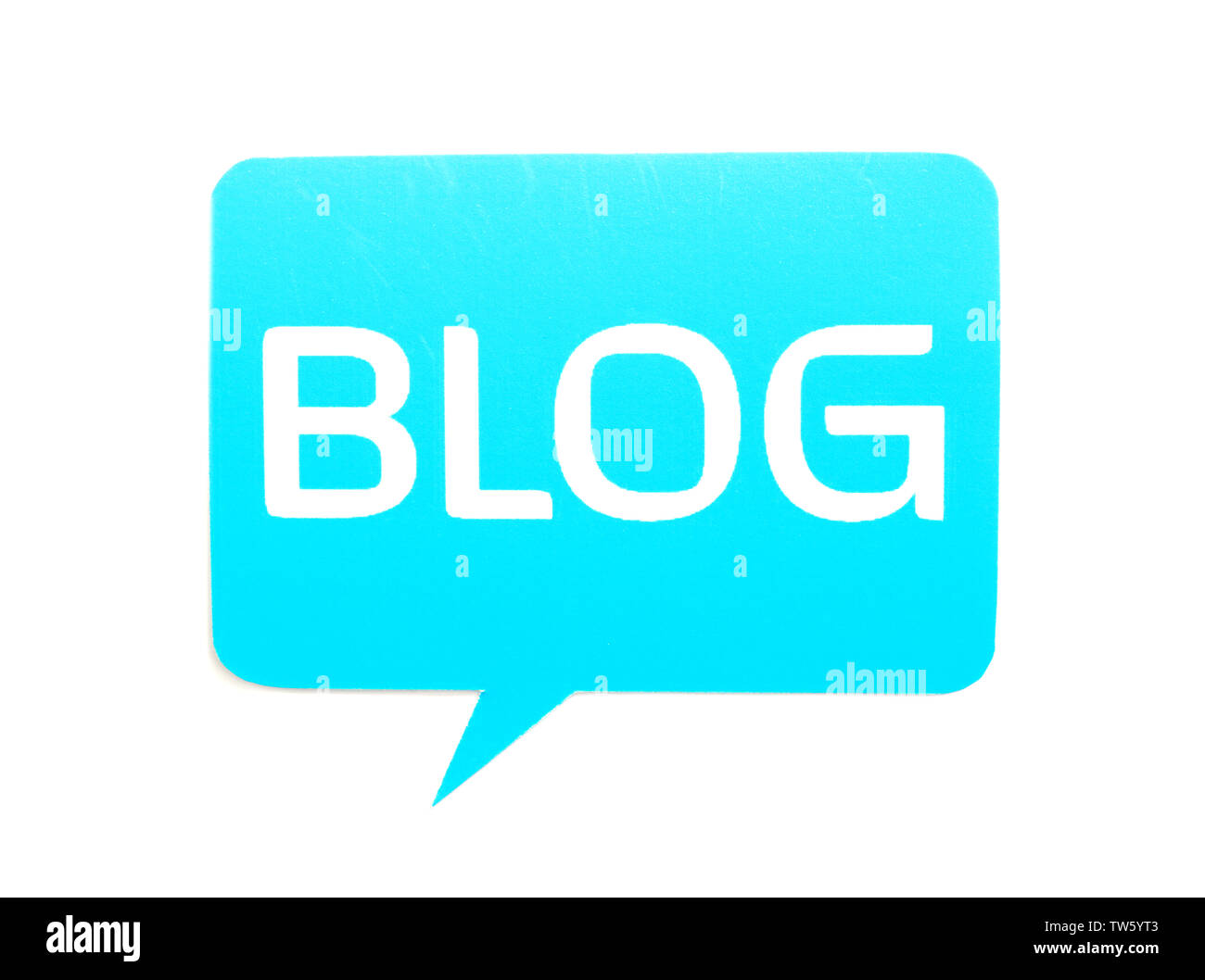 Dialog cloud with word BLOG on white background Stock Photo