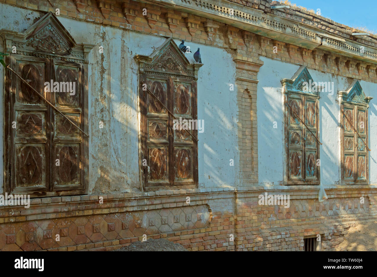 Old Uighur house in the old quarter, Yining (Ghulja), Xinjiang Province ...