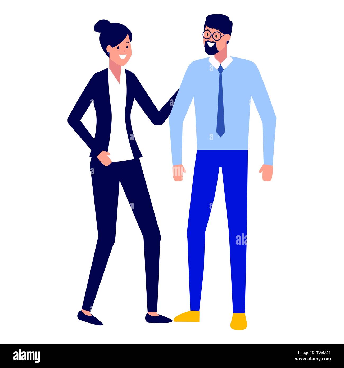 business man and woman characters Stock Vector Image & Art - Alamy
