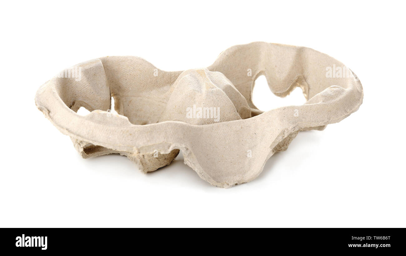 Carton coffee cup holder on white background Stock Photo Alamy