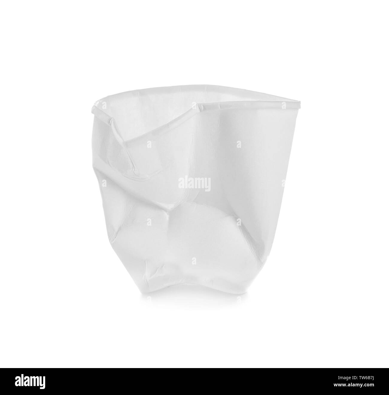Crushed white paper cup Black and White Stock Photos & Images - Alamy