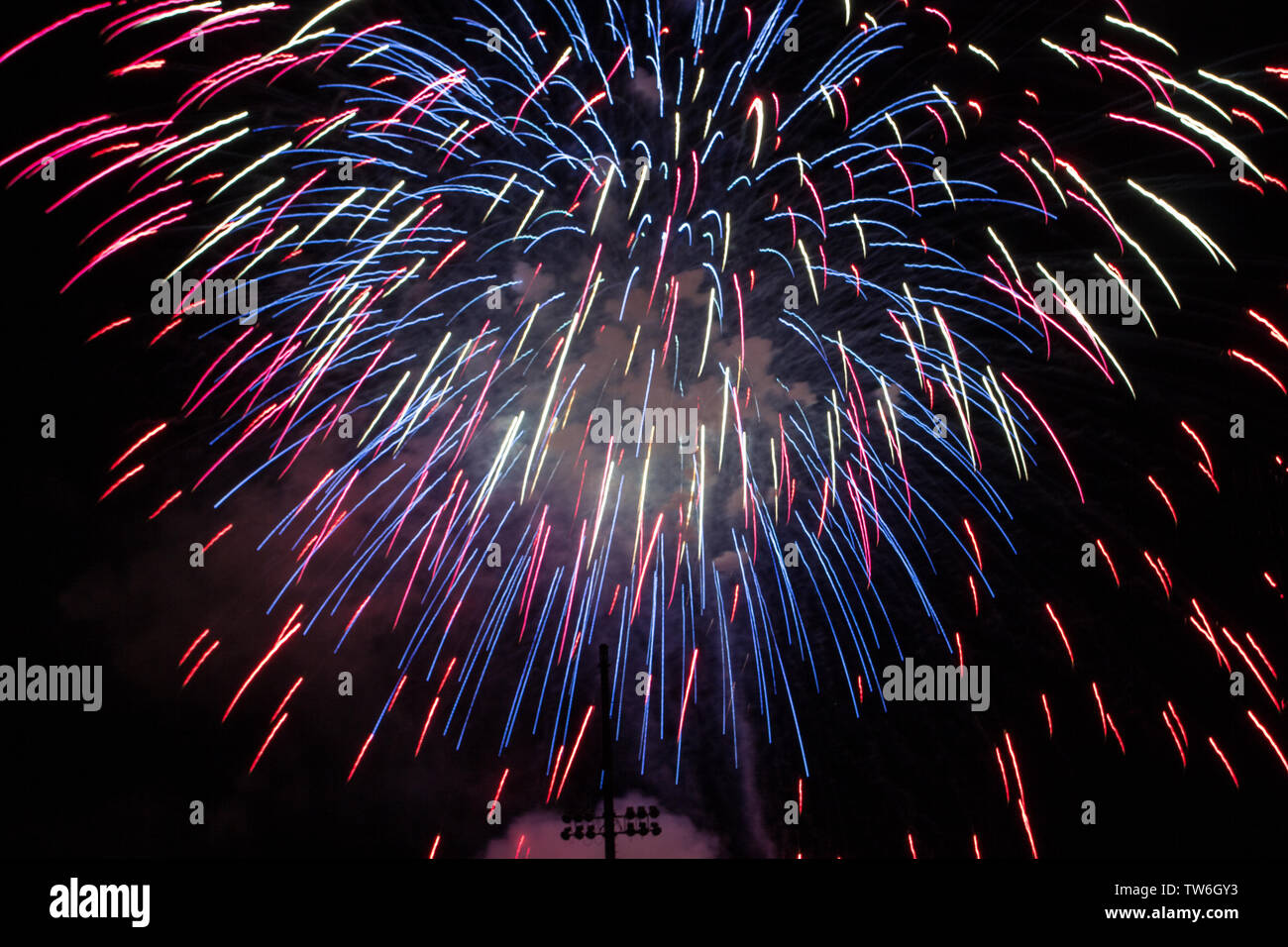 Independence Day Fireworks, Worthington, Ohio Stock Photo Alamy