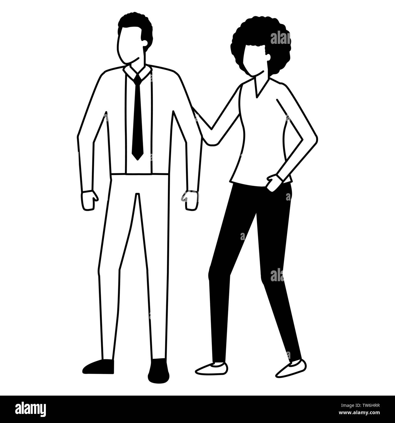 business man and woman characters Stock Vector Image & Art - Alamy