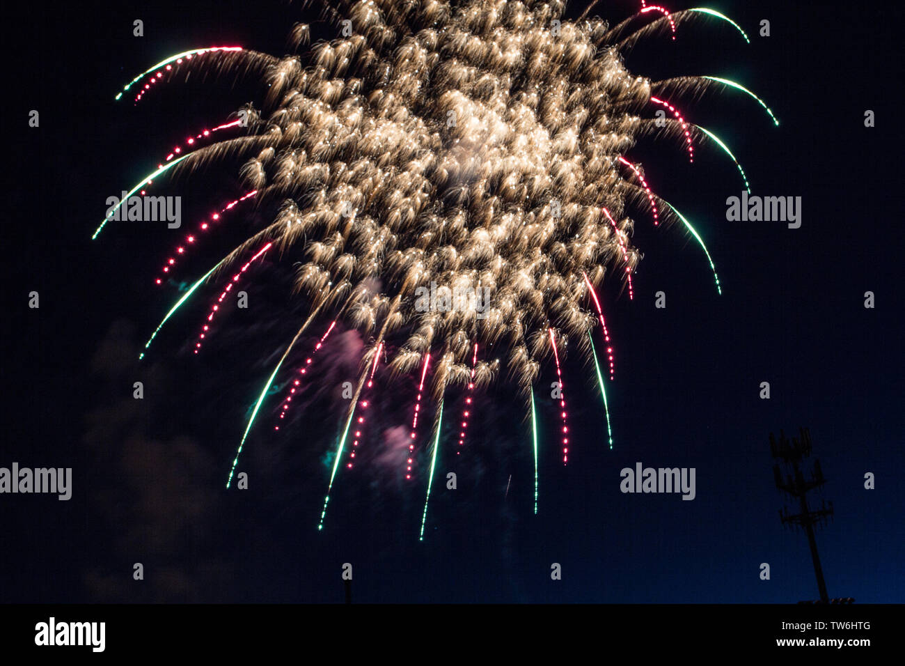 Independence Day Fireworks, Worthington, Ohio Stock Photo Alamy