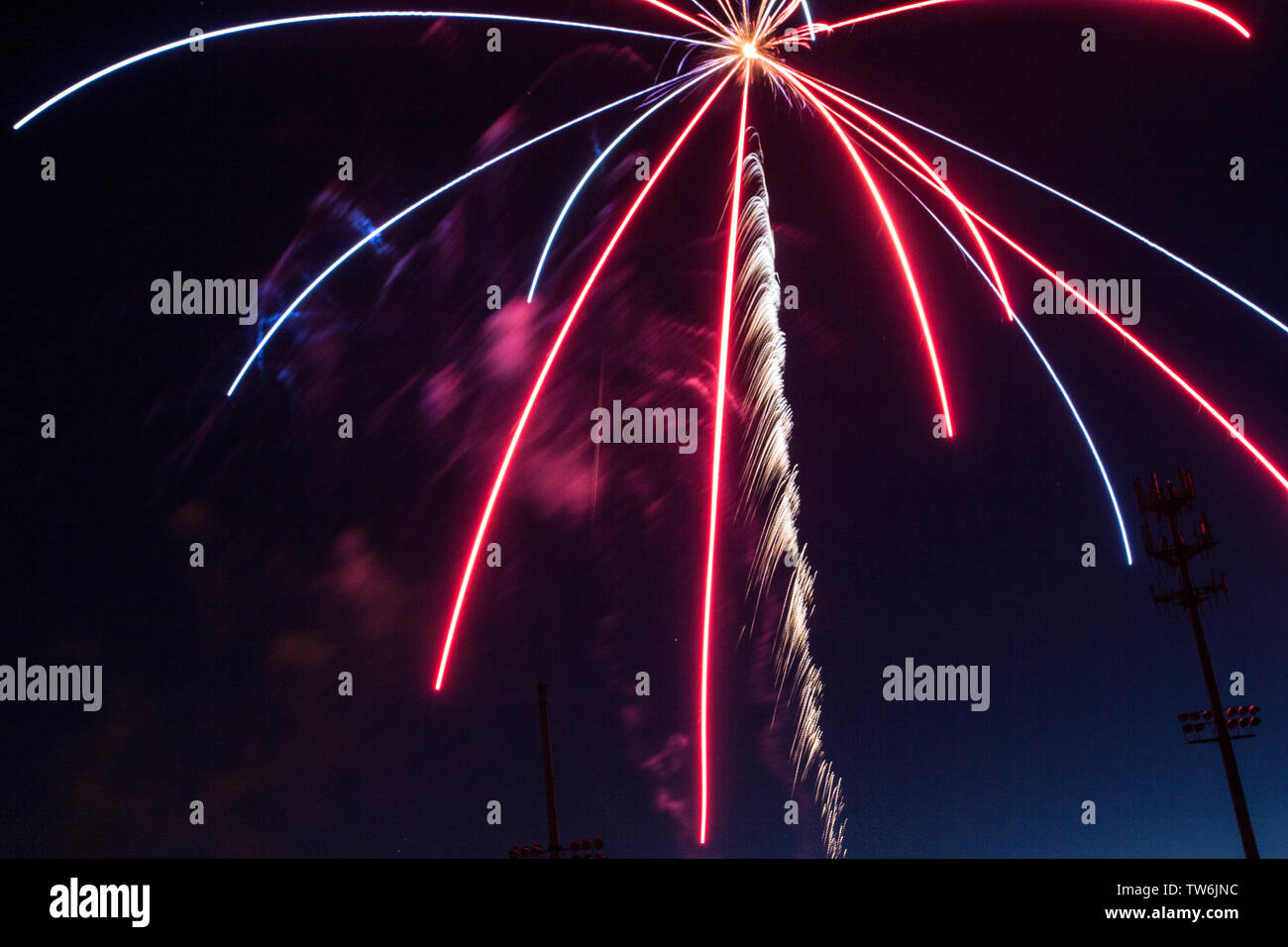 Independence Day Fireworks, Worthington, Ohio Stock Photo Alamy