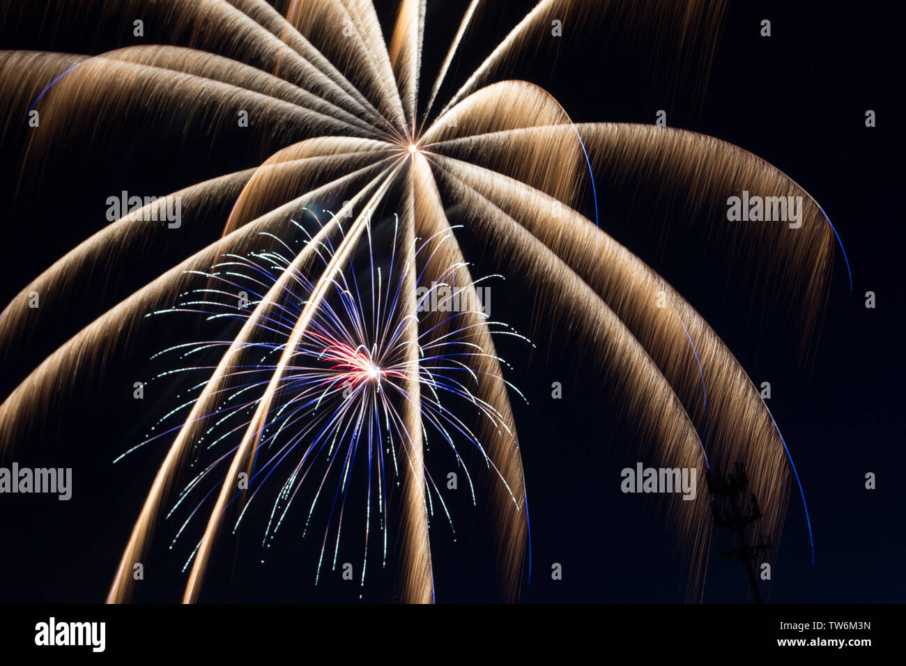 Independence Day Fireworks, Worthington, Ohio Stock Photo Alamy