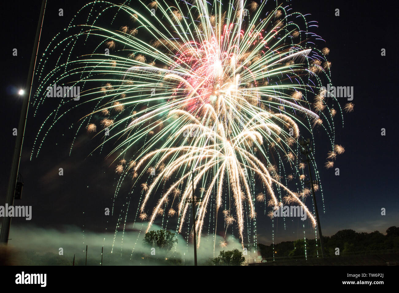 Independence Day Fireworks, Worthington, Ohio Stock Photo Alamy