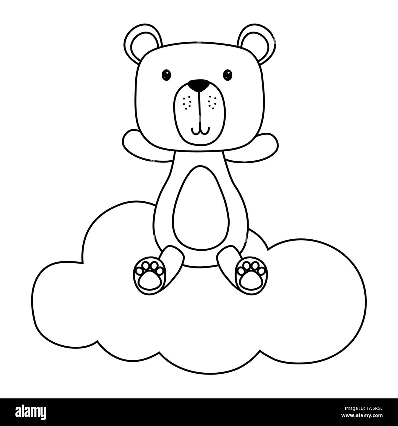 Teddy bear design, Childhood play fun kid cartoon game and object theme Vector illustration Stock Vector