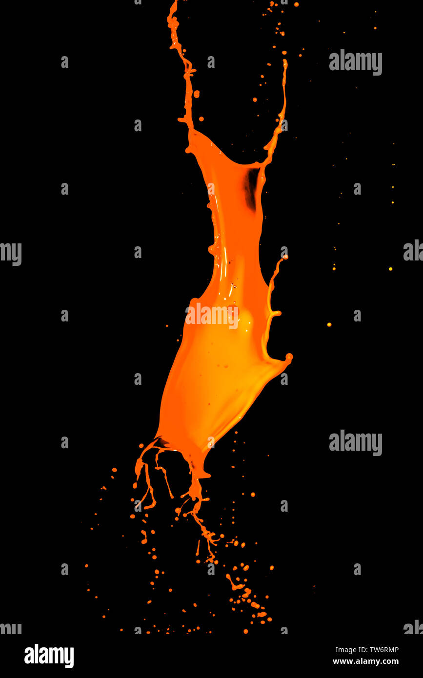 isolated orange water splash on background Stock Photo Alamy
