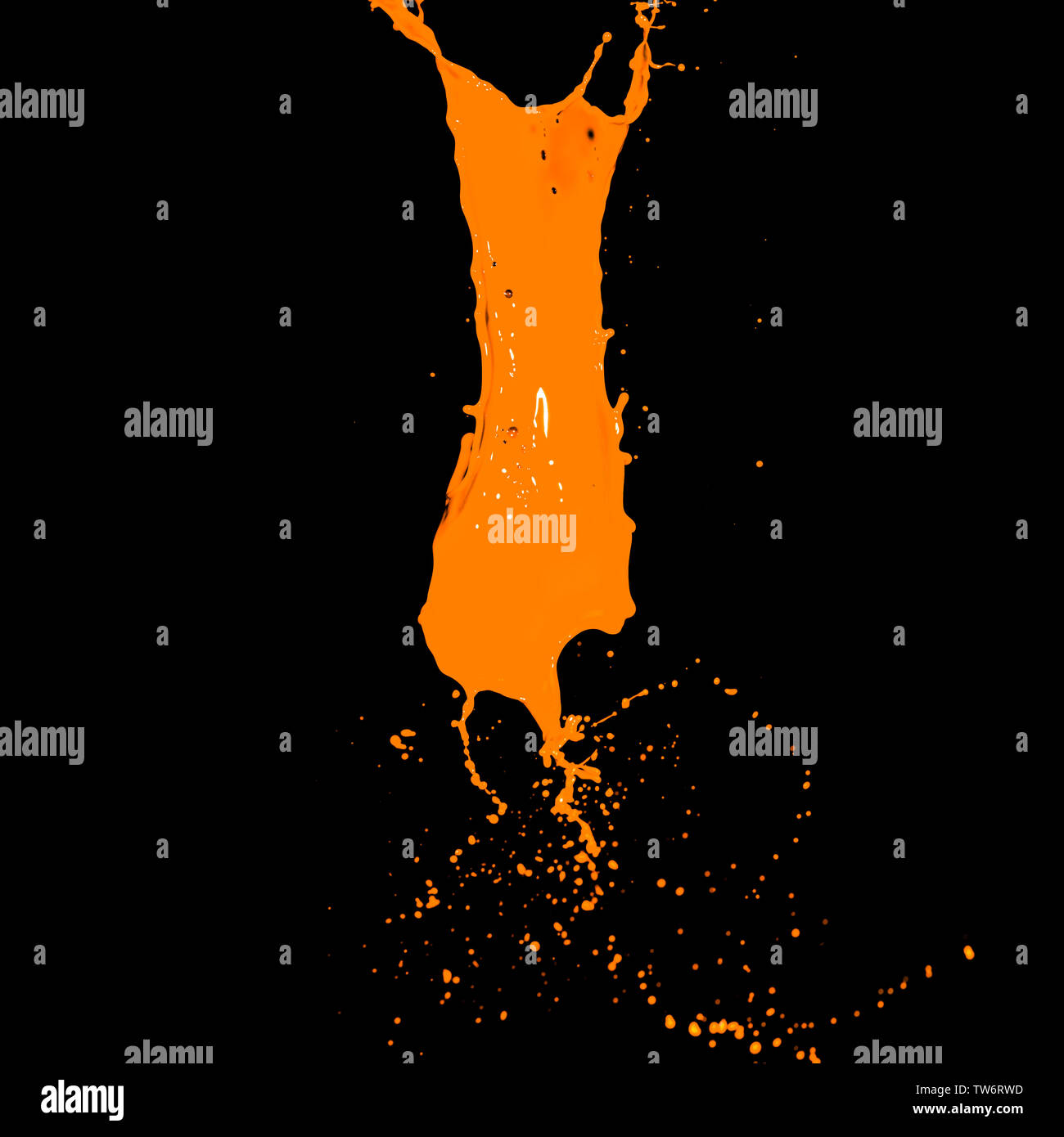 isolated orange water splash on background Stock Photo Alamy