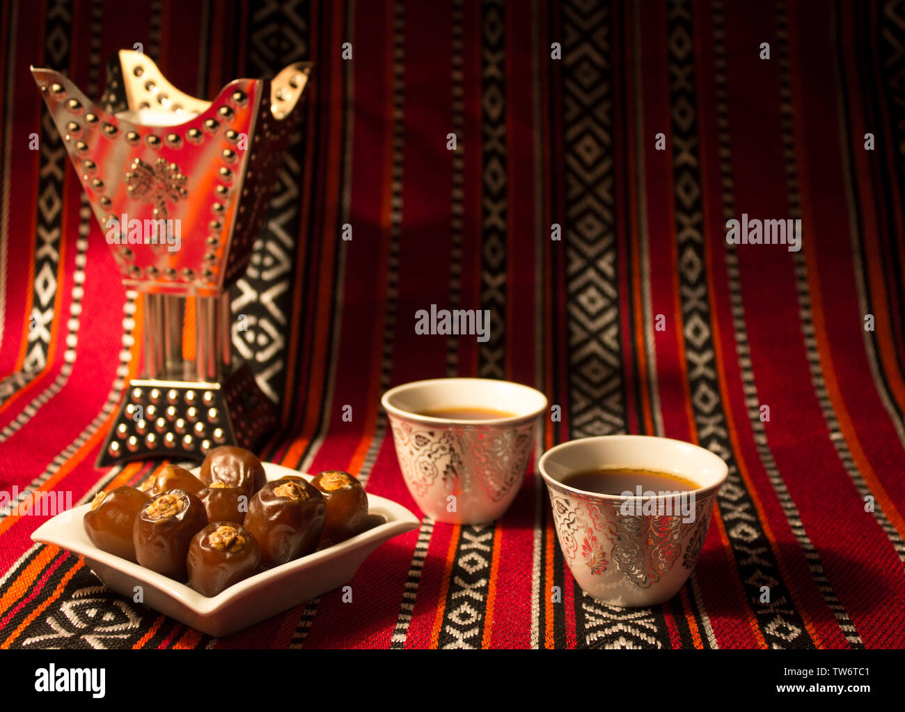 arabian majlis tent desert safari holiday series Stock Photo