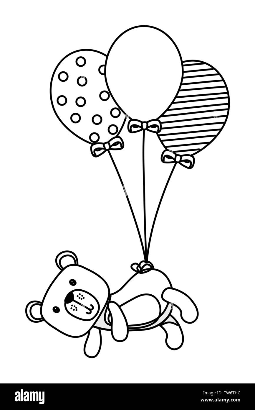 Teddy bear design, Childhood play fun kid cartoon game and object theme Vector illustration Stock Vector