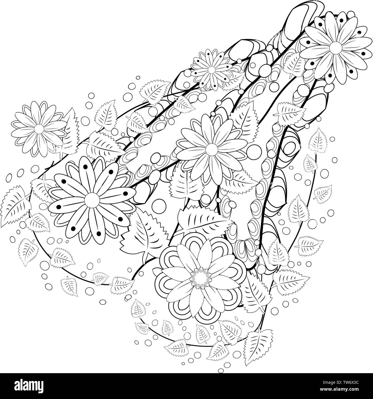 Premium Vector  Adult coloring book pages floral coloring book floral  coloring page coloring pages coloring book