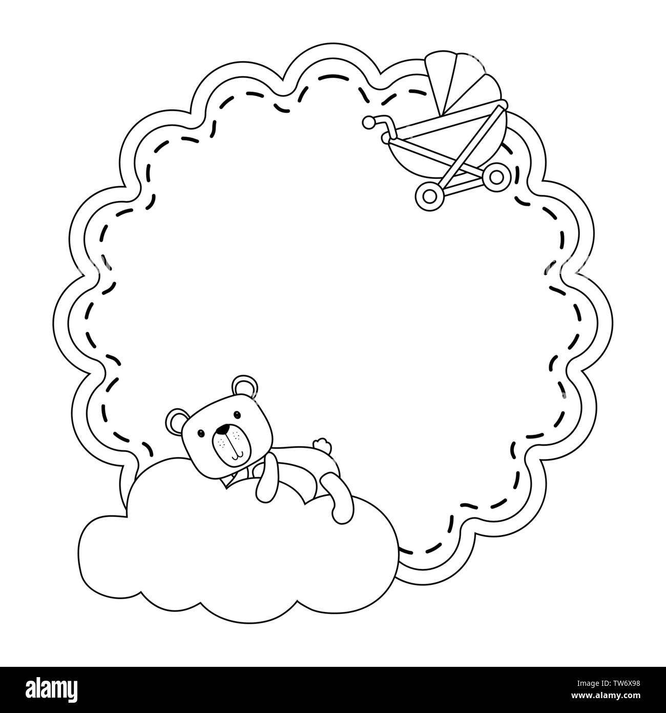 Baby shower symbol design, Invitation party card decoration love  celebration arrival and born theme Vector illustration Stock Vector Image \u0026  Art - Alamy, image size:1300x1390