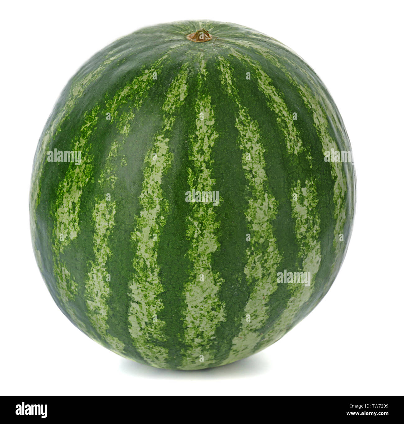 Ripe watermelon on white background Stock Photo - Alamy