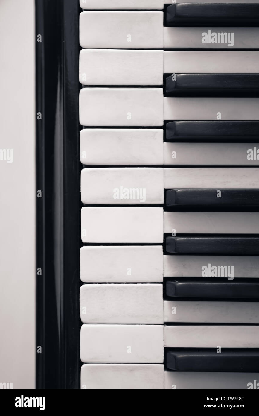 Grand piano keys, closeup Stock Photo - Alamy