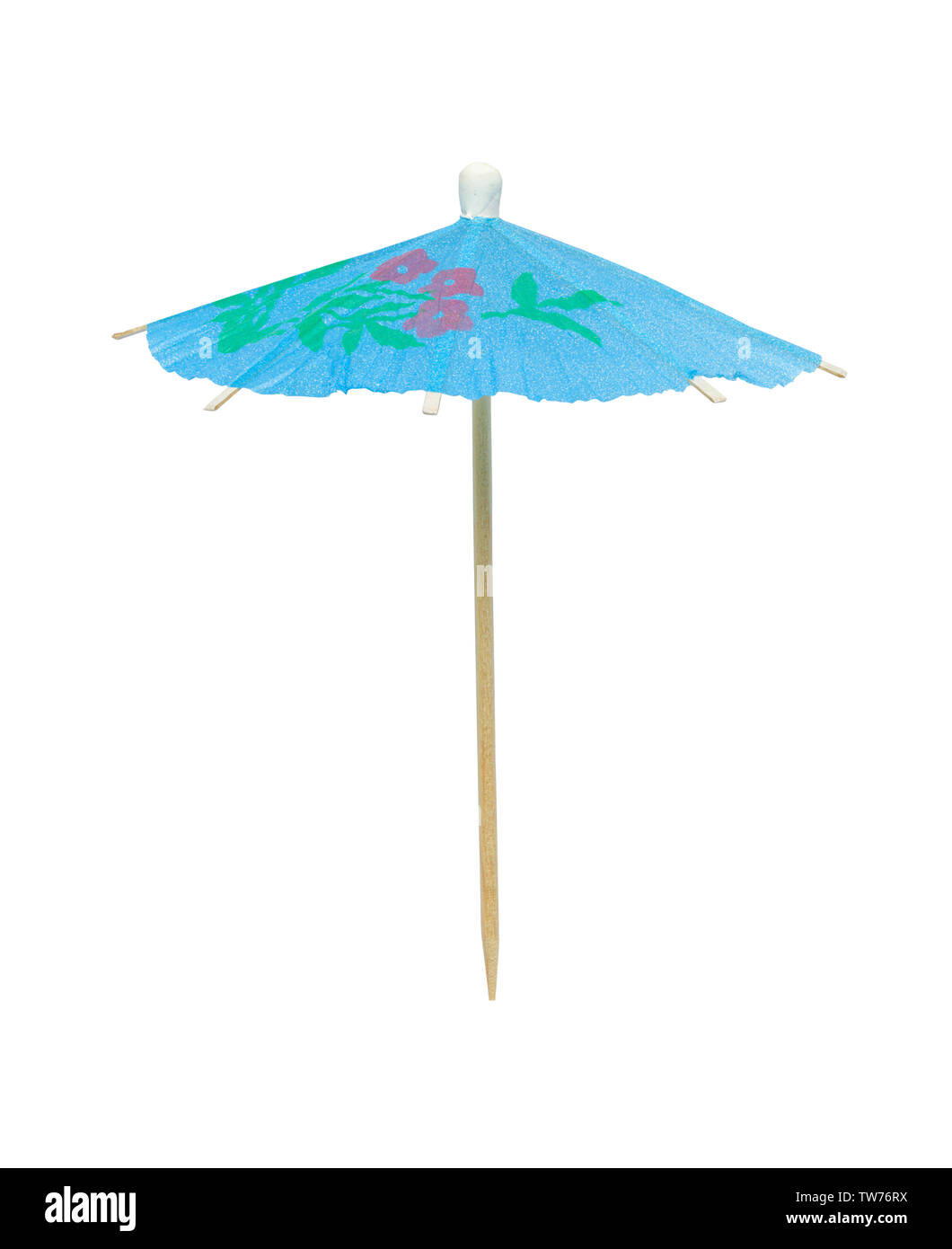 Open Blue Drink Umbrella Cut Out on White Stock open blue drink umbrella cut out on white TW76RX